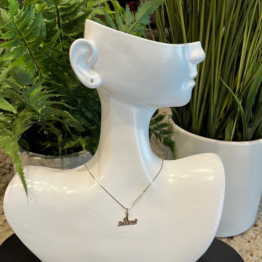Solid 14K Gold #1 Daughter Pendant